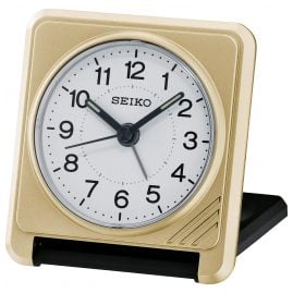 Seiko QHT015G Travel Alarm Clock Gold Tone