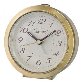 Seiko QHE187G Alarm Clock Quartz Gold Tone