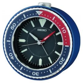 Seiko QHE184E Alarm Clock without Ticking Quartz blue/red