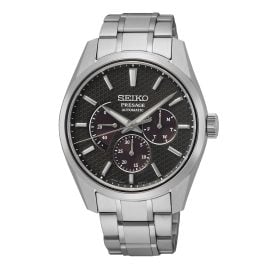 Seiko SPB307J1 Presage Men's Automatic Watch Sharp Edged Steel/Black