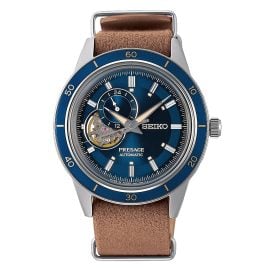 Seiko SSA453J1 Presage Men's Watch Automatic Style 60's Beige/Blue