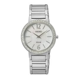 Seiko SUP467P1 Women's Watch Solar Steel/Mother-of-Pearl