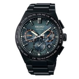 Seiko SSH127J1 Astron GPS Solar Dual Time Men's Watch Titanium LE