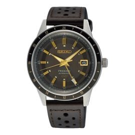 Seiko SSK013J1 Presage Style 60's Herren-Armbanduhr Automatik GMT Braun