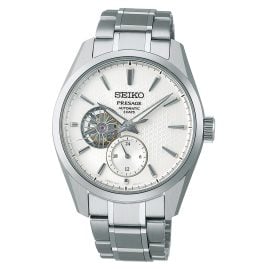 Seiko SPB415J1 Presage Men's Automatic Watch Sharp Edged Steel/White