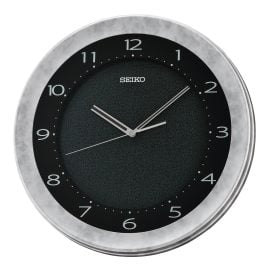 Seiko QXA817S Wall Clock Silver Tone/Black