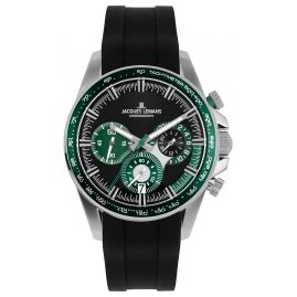 Jacques Lemans 1-2127C Men's Watch Chronograph Liverpool Black/Green