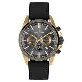 Jacques Lemans 1-2119D Men's Watch Chronograph Liverpool Black/Gold Tone