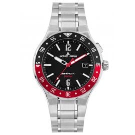 Jacques Lemans 1-2109F Men´s Watch Hybromatic with Steel Strap Black