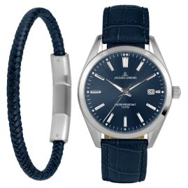 Jacques Lemans 1-2143C-SET Gift Set Men's Watch and Bracelet Derby Dark Blue