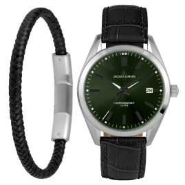 Jacques Lemans 1-1243D-SET Gift Set Men's Watch and Bracelet Derby Green