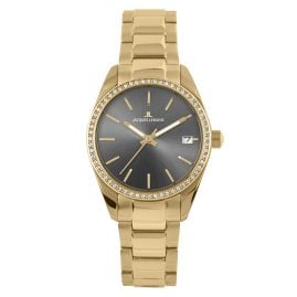 Jacques Lemans 1-2085.1I Damenuhr Derby Goldfarben/Grau