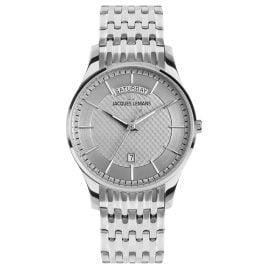 Jacques Lemans 1-2193G Men's Watch London Quartz Steel/Light Grey