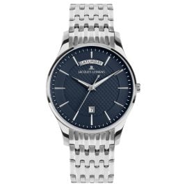 Jacques Lemans 1-2193H Men's Wristwatch London Quartz Steel/Dark Blue
