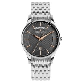 Jacques Lemans 1-2193I Men's Quartz Watch London Steel/Dark Grey