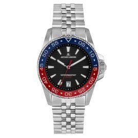Jacques Lemans 1-2205K Herrenuhr Quarz Stahl/Schwarz 20 bar