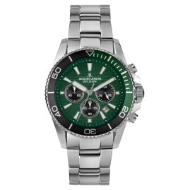 Jacques Lemans 1-2206I Herren-Taucheruhr Chronograph Edelstahl/Grün