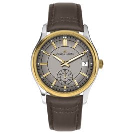Jacques Lemans 1-2197M Herren-Armbanduhr Derby Braun/Grau