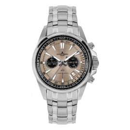 Jacques Lemans 1-2117ZG Herrenuhr Chronograph Liverpool Stahl/Braun