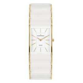 Jacques Lemans 1-2214D Ladies' Watch Ceramic Dublin Gold Tone/White