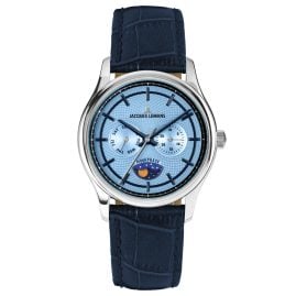Jacques Lemans 1-2213F Herren-Armbanduhr Derby mit Mondphase Blau