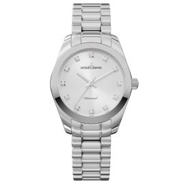 Jacques Lemans D-10A Damenuhr Diamond Watches Edelstahl/Silberfarben