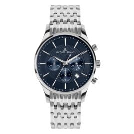 Jacques Lemans 1-2228H Herrenuhr Chronograph London Blau