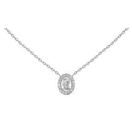 Jacques Lemans S-C246A Damen-Halskette Edelstahl mit Zirkonia Silber/Weiß