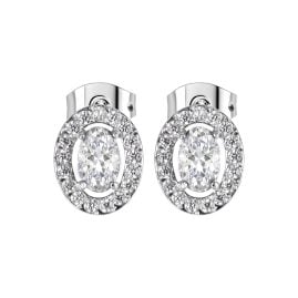Jacques Lemans S-O246A Damen-Ohrringe Ohrstecker Edelstahl mit Zirkonia
