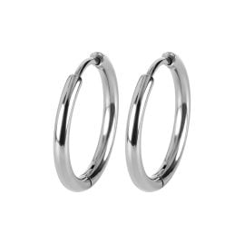 Jacques Lemans S-O273A Damen-Ohrringe Creolen Edelstahl 18 mm