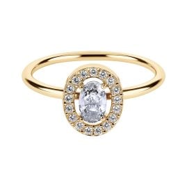 Jacques Lemans S-R246B Women's Ring with Cubic Zirconia Gold/White