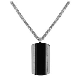 Jacques Lemans S-C140A Men's Necklace Dog Tag Stainless Steel