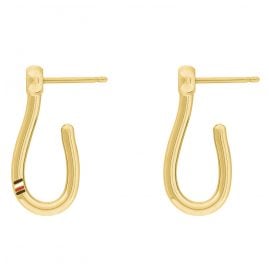 Tommy Hilfiger 2780338 Ladies' Hoop Earrings Dressed Up Gold Plated Steel