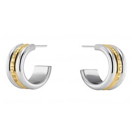 Tommy Hilfiger 2780542 Women's Hoop Earrings Two-Tone Stainless Steel