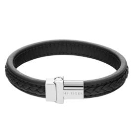 Tommy Hilfiger 2790375 Men's Bracelet Braided Black Leather