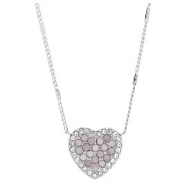 Fossil JF03415040 Ladies' Necklace Mosaic Heart Pendant Stainless Steel