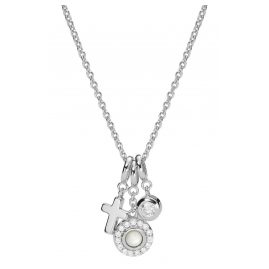 Fossil JFS00539040 Women's Necklace Little Charms Mother-of-Pearl Silver