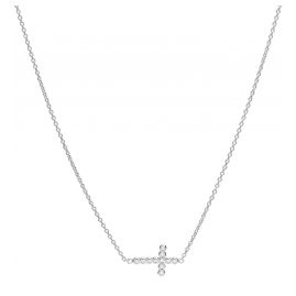 Fossil FS00546040 Women's Necklace Glitz Crosses Silver