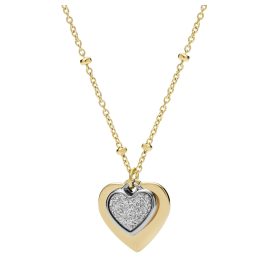Fossil JF03947998 Women's Necklace Gold Tone Heart