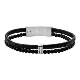 Fossil JF03994040 Men's Bracelet Black Leather
