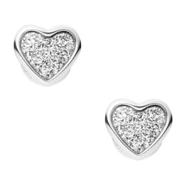 Fossil JF03944040 Women's Stud Earrings Heart Sutton Mommy and Me