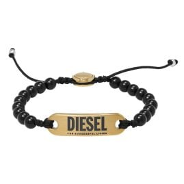 Diesel DX1360710 Herrenarmband Schwarz/Goldfarben