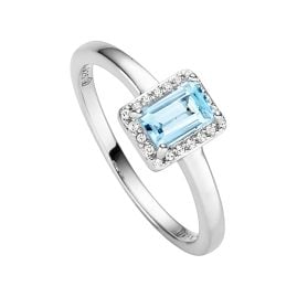 Viventy 788011 Damen-Ring 925 Silber mit Blautopas