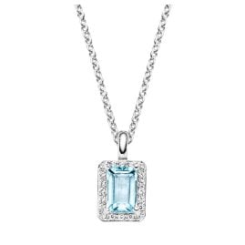 Viventy 788012 Damen-Halskette Sterlingsilber 925 Blautopas