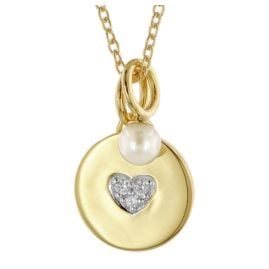 Viventy 785052 Women's Necklace with 2 Pendants Silver 925 Gold Tone