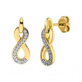 Viventy 784324 Ohrringe für Damen Gold auf Silber 925 Zirkonia-Ohrhänger