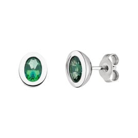 Viventy 783794 Women's Stud Earrings with Green Stone