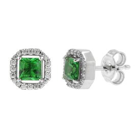 Viventy 784274 Ladies' Earrings Silver with Green Stone