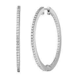 Viventy 783634 Ladies' Hoop Earrings Large 35 mm Silver