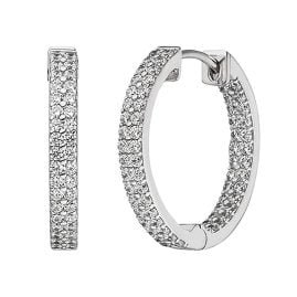 Viventy 783654 Ladies' Hoop Earrings Silver with Cubic Zirconia